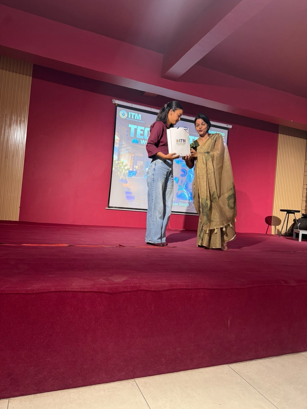 Felicitation at the tech fest